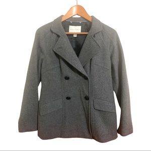 Banana Republic Double Breasted Recycled Wool Jacket S